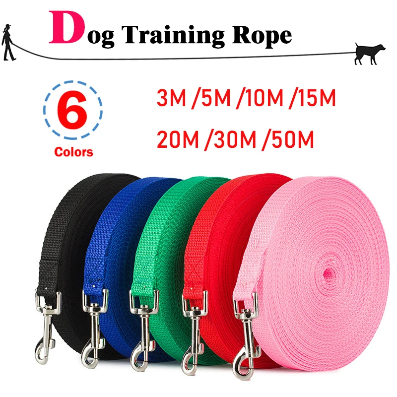 

3 5 10 15 20 30 M 50M Small Medium Large Dog Leash Pet Cat Ourdoor Training Long Lead Rope 3M 5M 10M 15M 20M Traction Supplies