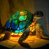 Creative Stained Glass Animal Series Table Lamp Art Craft Resin Decorative Lamp Household Atmosphere Light Room Desk Night Light 1