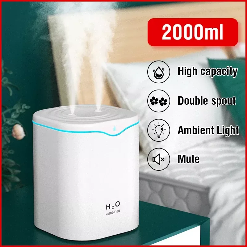 

Увлажнитель-распылитель воздуха, 2000 мл, USB