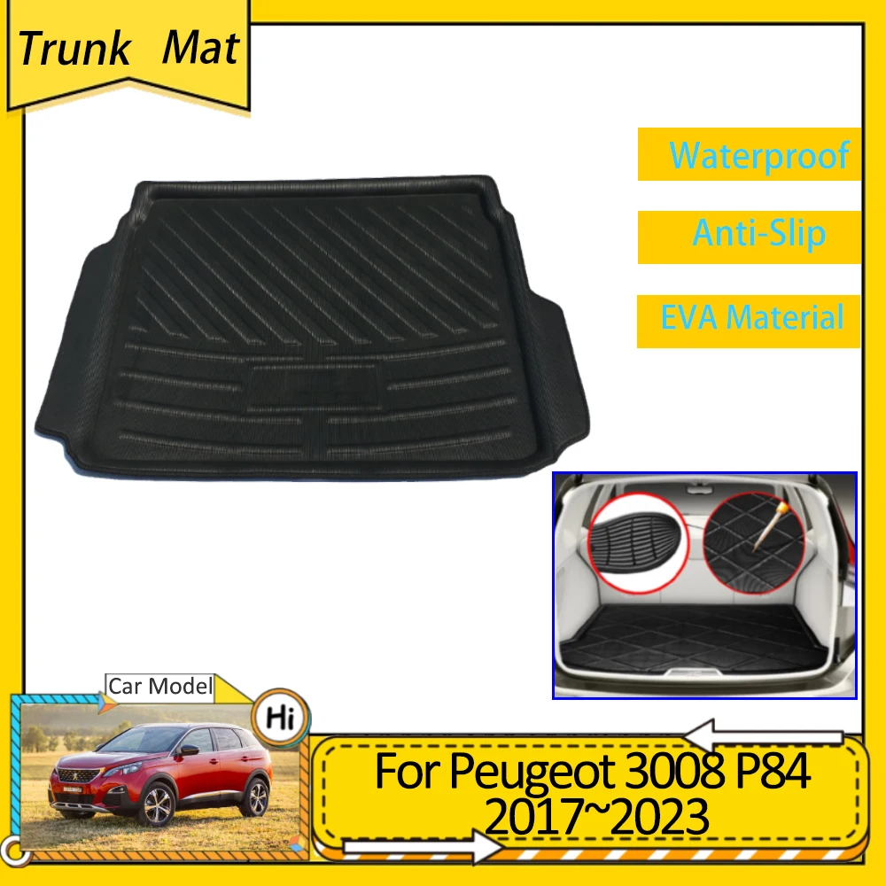 Коврики для багажника автомобиля Peugeot 3008 MK2 P84 2017 2018 2019 2020 2021 2022 2023 аксессуары