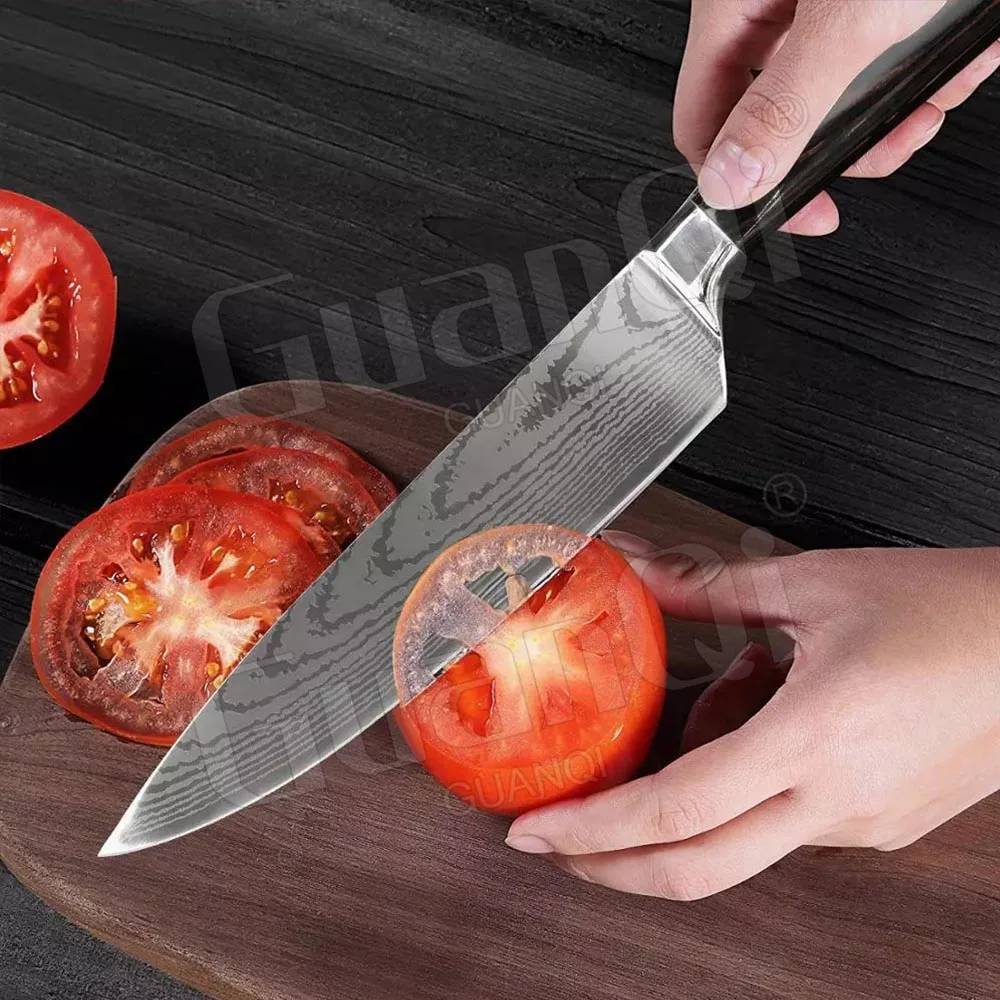 Набор ножей 1-6 шт. шеф-нож из дамасской стали профессиональный резак нержавеющей