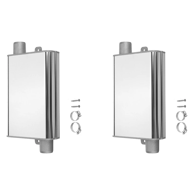 

2 Set 24Mm Muffler Upgraded Clamp Bracket Car Air -Crude Oil Parking Heater Exhaust Pipe For Webasto Eberspacher Silver