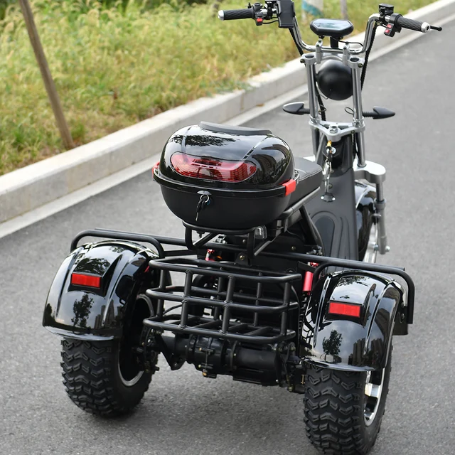 Adult Electric 3 Wheel Scooter 2000W Motor Max Speed 35-45KM/H Max Load 250KG 18 Inch Off road Fat Tire Electric Scooter 4
