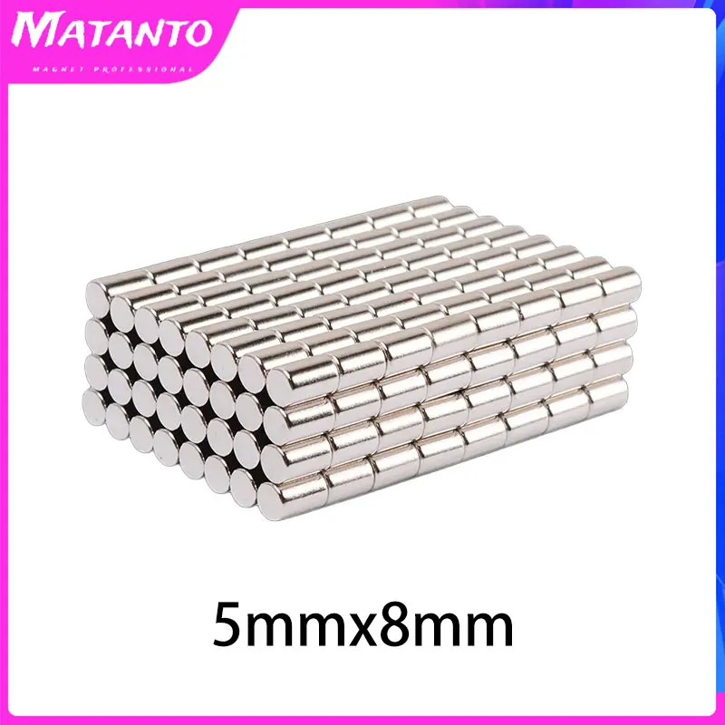 

20/50/100/200/300PCS 5x8 Small Round Neodymium Magnets 5mm x 8mm Minor Search Magnet Strong 5x8mm Disc Permanent Magnets 5*8 N35