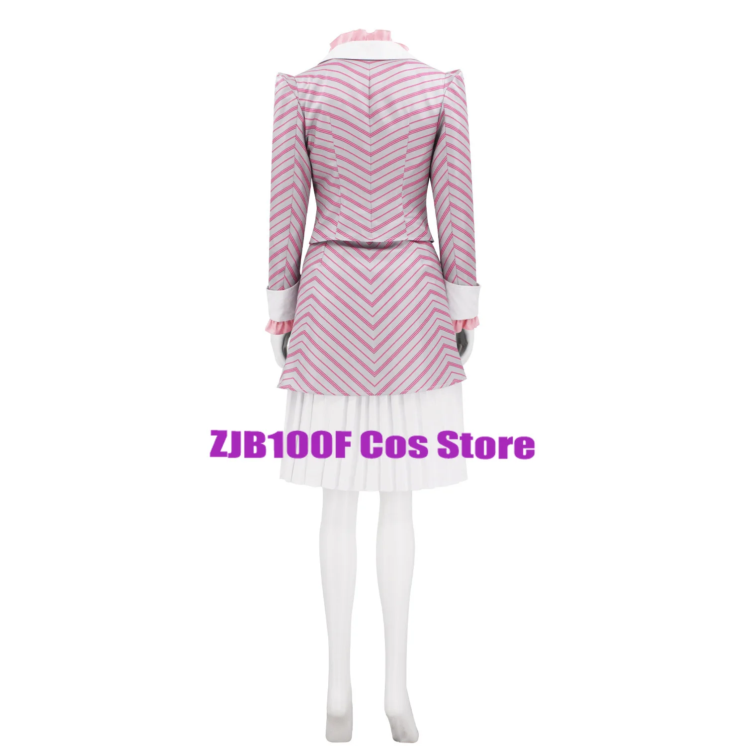 Костюм для косплея Wicked Glinda из фильма униформа в полоску пальто юбка розовая