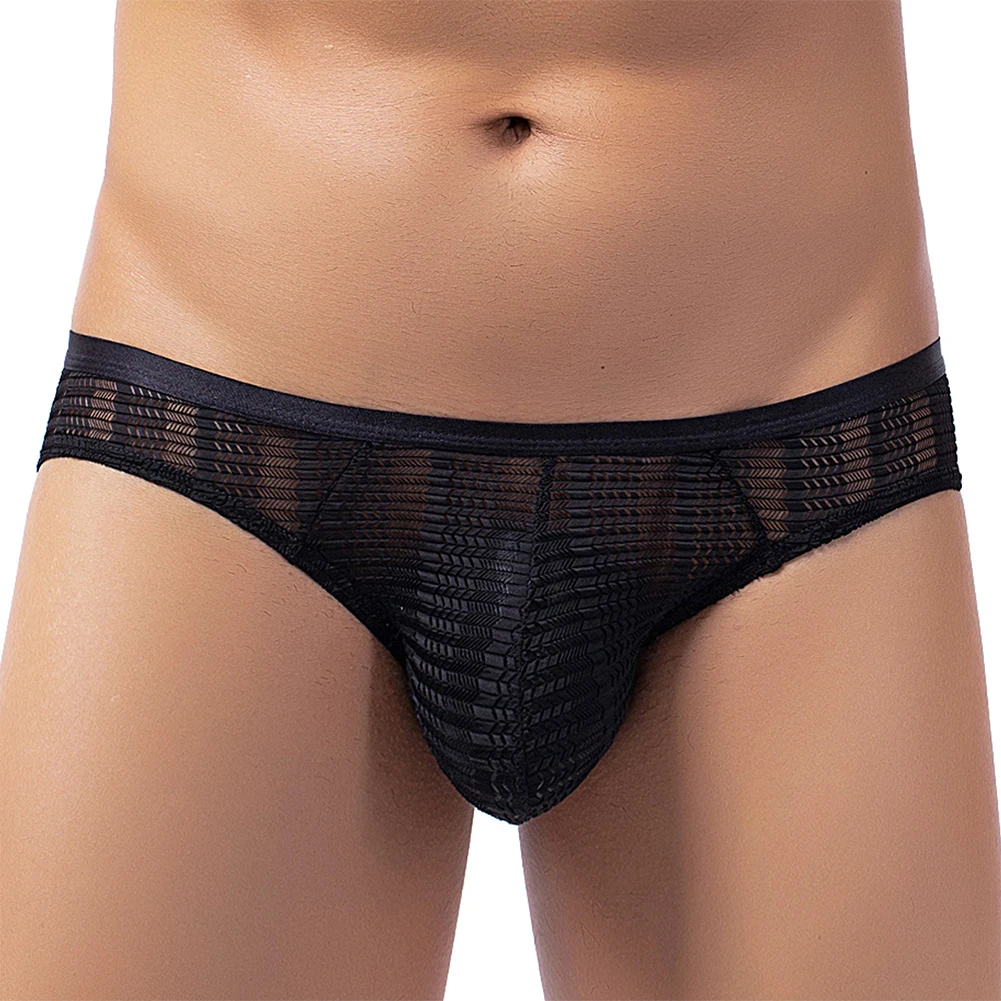 

Men Low-rise Sexy Briefs Swimwear Underwear Breathable Pouch Underpants For Sissy Boys See-through Good Stretchy Underclothes