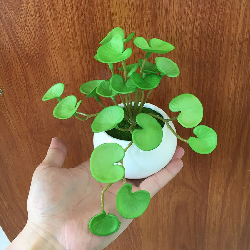 

Simulation Green Plants Mini Artificial Flower Bunch Fake Ivy Leaves Green Plant Desktop Bonsai Plants Home Shop Decoration