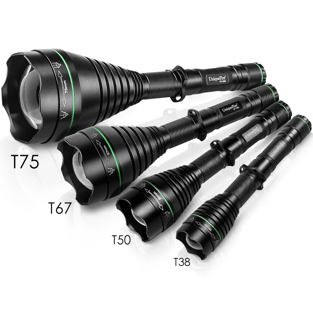 UniqueFire 1508 IR 940nm LED Flashlight Replaceable Head Night Vision Long Illumination Distance Adjustable Tactical for Hunting