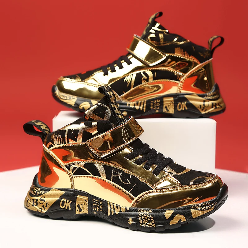 

Winter Plush Sneakers for Kids Boys Keep Warm School Running Shoes Snow Breathable Kids Sport Shoes Big Children Sneakers 855