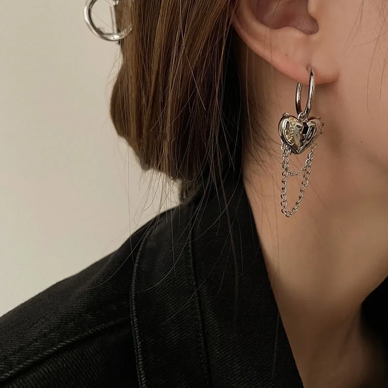 Корейские циркониевые серьги-бабочки с цепочкой и кисточками висячие серьги для