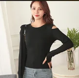 

Long sleeve t-shirt women tshirt Fashion t shirt women tops fashion clothes poleras GRAY22