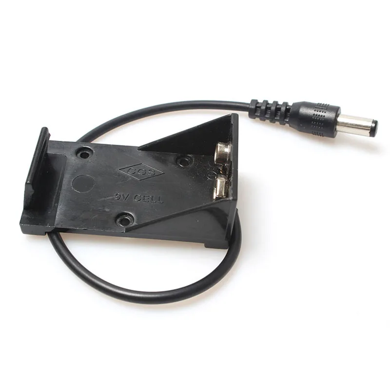 600pcs/lot MasterFire Plastic 1 x 9V 6F22 Cell Battery Clip Holder Storage Box Socket Case with DC 2.1*5.5mm Plug