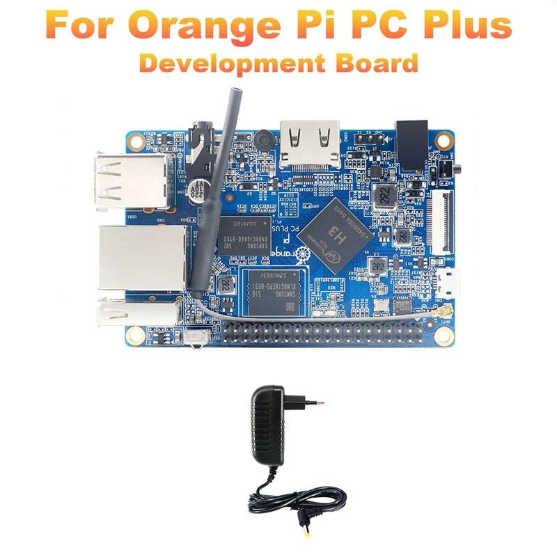 

For Orange Pi PC Plus Development Board+Power Adapter H3 1GB DDR3 Open Source Run Android4.4 Ubuntu