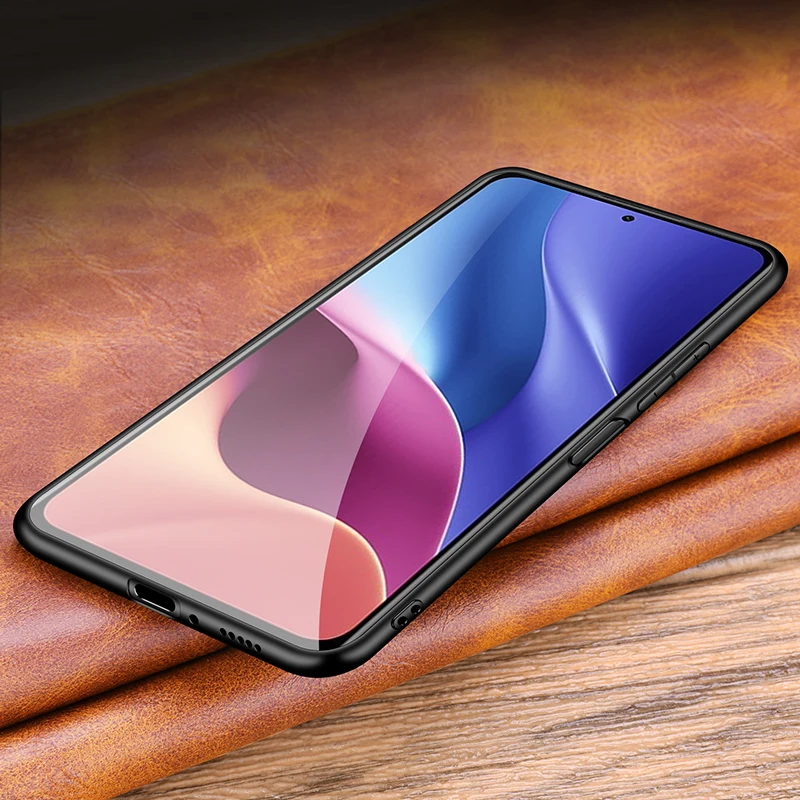 Genuine Leather Case For Xiaomi Redmi K40 Pro Luxury Vintage Back Case For Redmi K40 Phone Cover Capa Coque