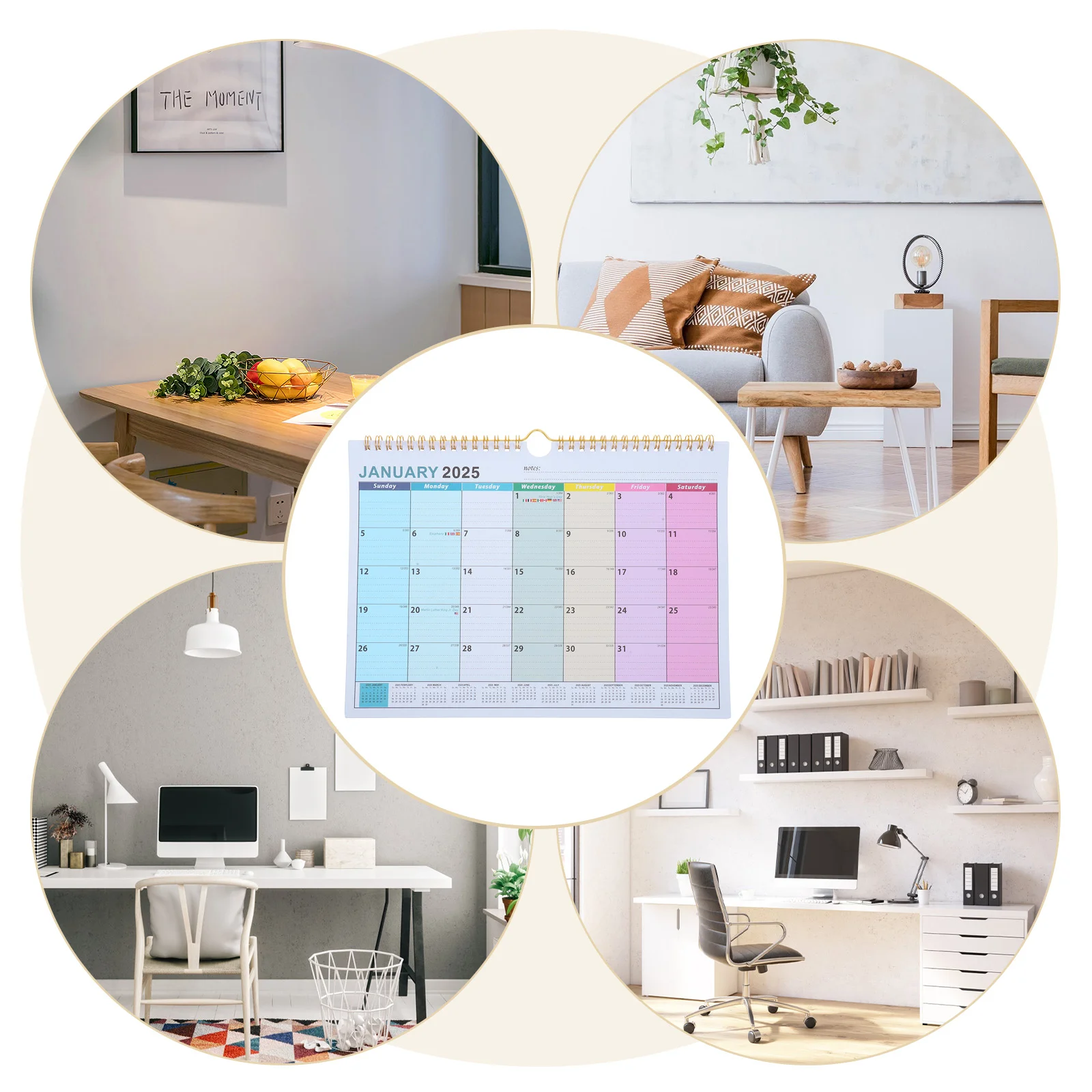 Настенный календарь на 2024-2025 годы холодильник канцелярские товары складной