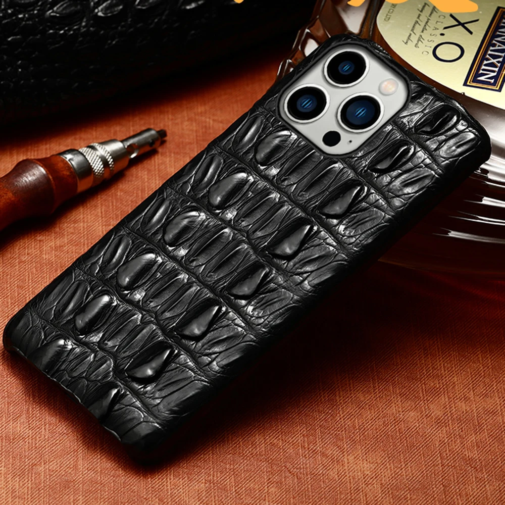 

Чехол из 100% натуральной крокодиловой кожи для телефона iPhone 12 11 13 Pro Max X XS Max 8 Plus, Роскошный чехол для iphone 14 pro max, чехлы