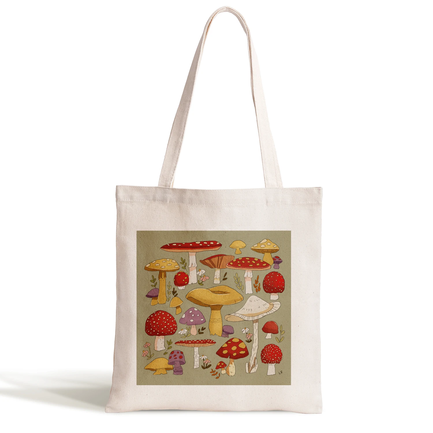 

Холщовые сумки с нашивками в виде грибов, сумка для покупок в стиле бохо Харадзюку, сумка-тоут для продуктов, Джутовая сумка, сумка для покупок, многоразовые сумки