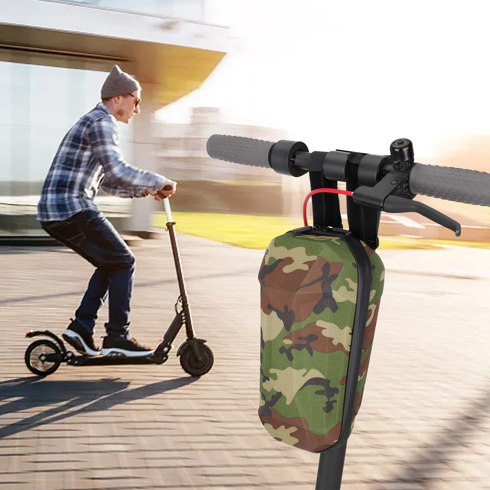 

Brand New Scooter Head Bag Riding Bag Storage Trendiness 1pc Camouflage Collapsible EVA Hard Shell Internal Mesh