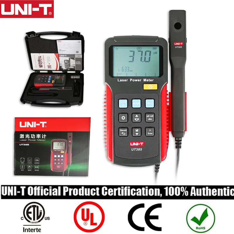 

UNI-T Laser Power Meter UT385 Infrared Semiconductor Power Analyzer Data Logger Laser Sensor Precision Power Measurement