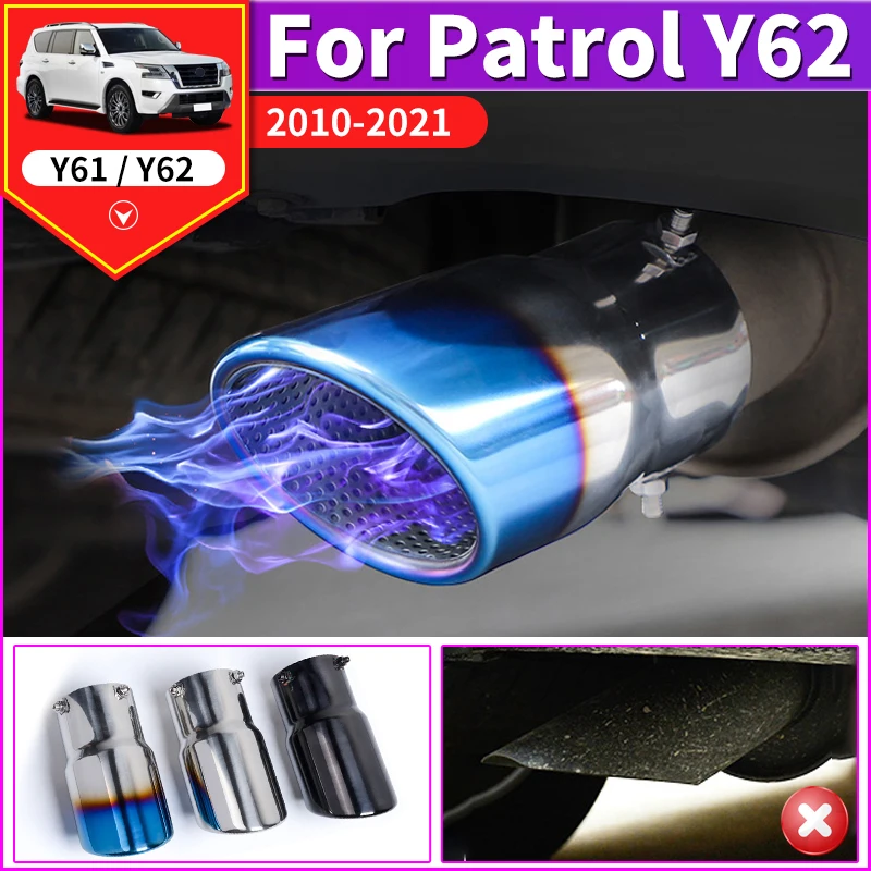 

Stainless Steel Tailpipe Muffler For NISSAN PATROL Y62 2010-2021 2020 2019 Upgrade Exterior Decoration Modification Accessories