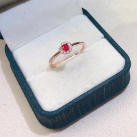 cute ruby silver ring for young girl 3mm 0 1ct 100 natural ruby ring 925 sterling silver ruby jewelry gift for woman