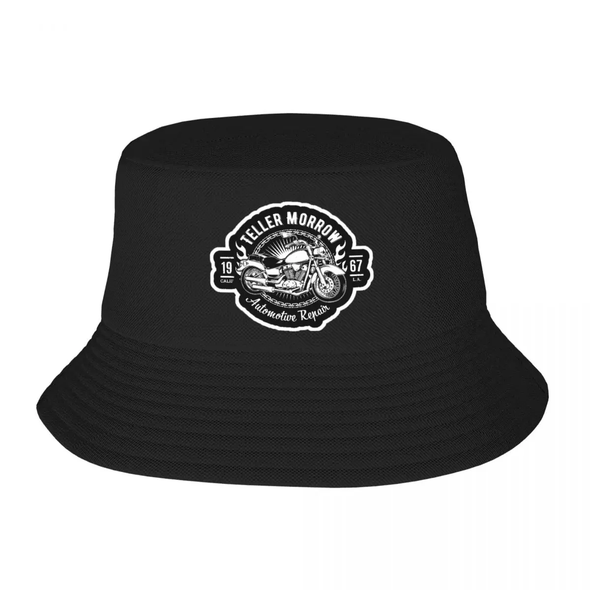 

Vintage Glory Bound Print Bucket Hat Double Side Reversible Bob Hats Cotton Foldable Unisex Fisherman Cap Travel Sunscreen