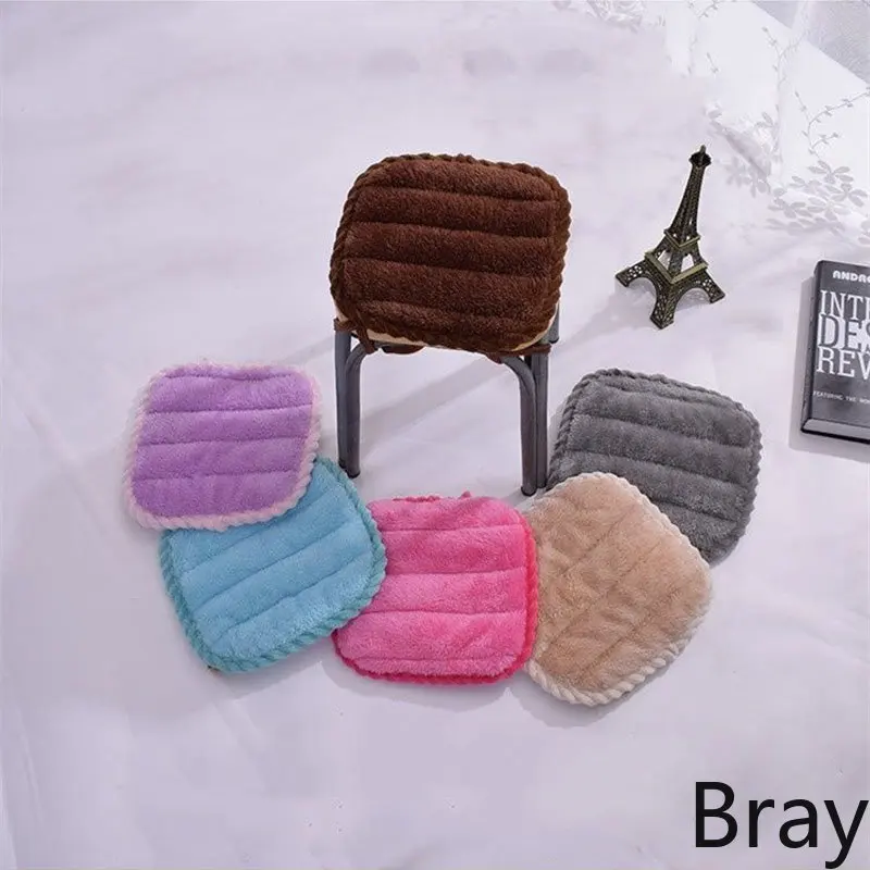 

235871 Winter Plush Thickened Coral Fleece Soft Children's Stool Cushion Kindergarten Special Non-slip 30x30cm