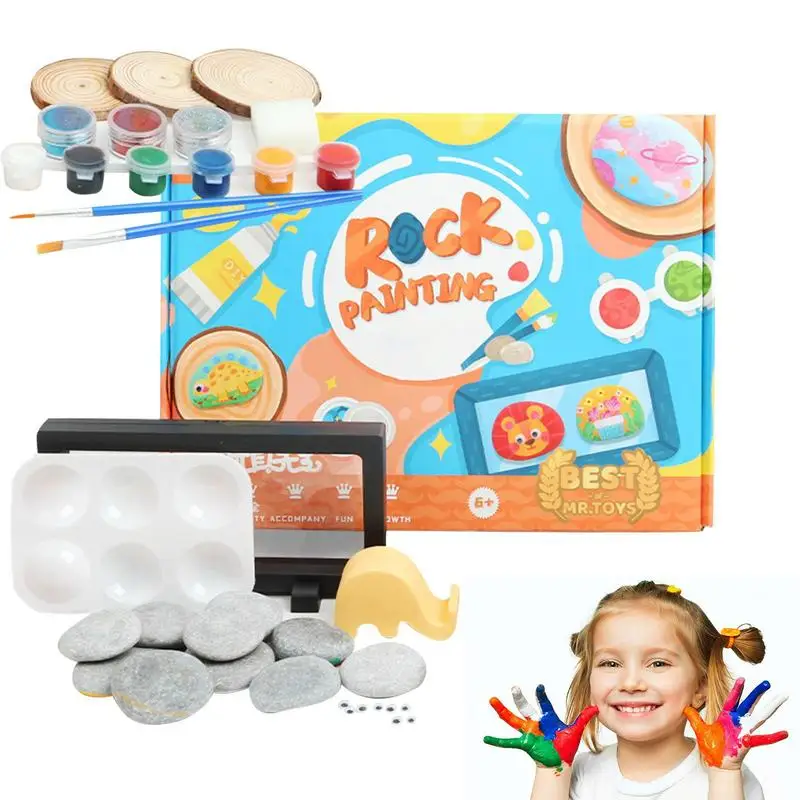 

Rock Painting Kits DIY Painting Art And Craft Kit Art Supplies Kit With Painting Tools For Kid Preschool Drawing Art Projects