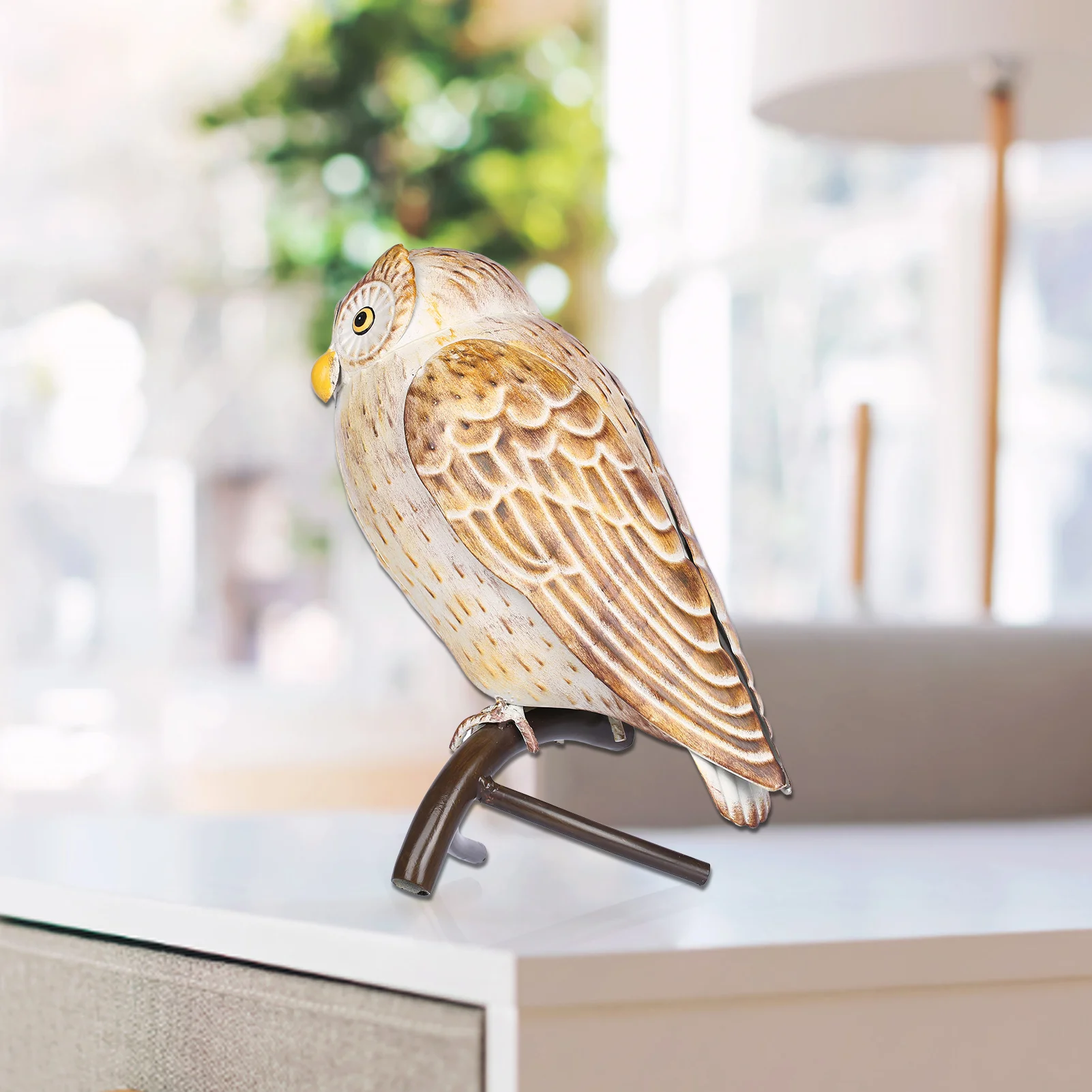 

Metal Owl Sculpture Garden Animal Statue Decor Outdoor Lawn Statues Decorations With Anti-Rust Coating Gifts For Animal Lovers
