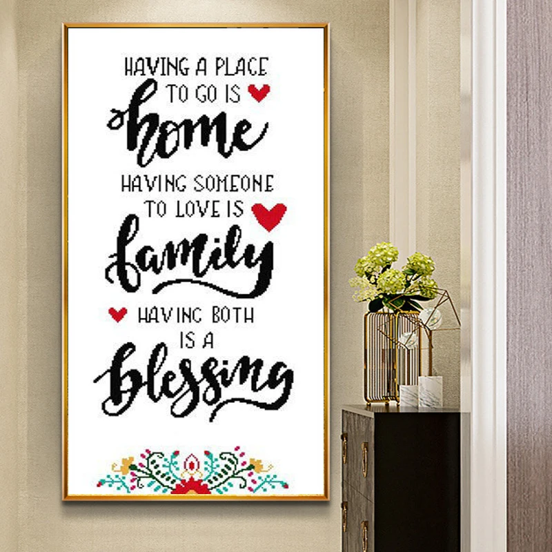 

Home and Family 5D Diamond Painting Full Diamond Art Embroidery Gifts Restaurant Office Home Decor DIY Diamond Cross Stitch Kits