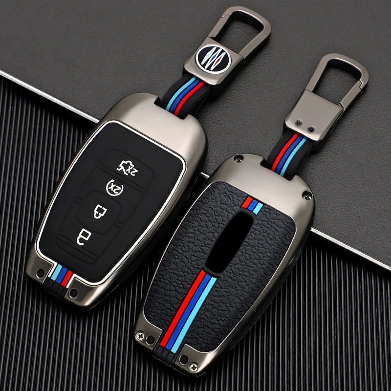

Zinc Alloy Car Key Case Cover Shell For Lincoln Continental MKC MKZ Navigator 2017 2018 2019 4 Button Auto Protector Accessories