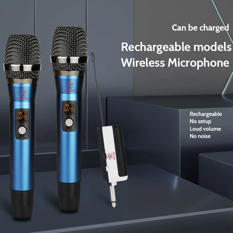 

Wireless Microphone 2 Channels Handheld Microphone U-Segment FM Microphone For Karaoke Stage Party Church Meeting
