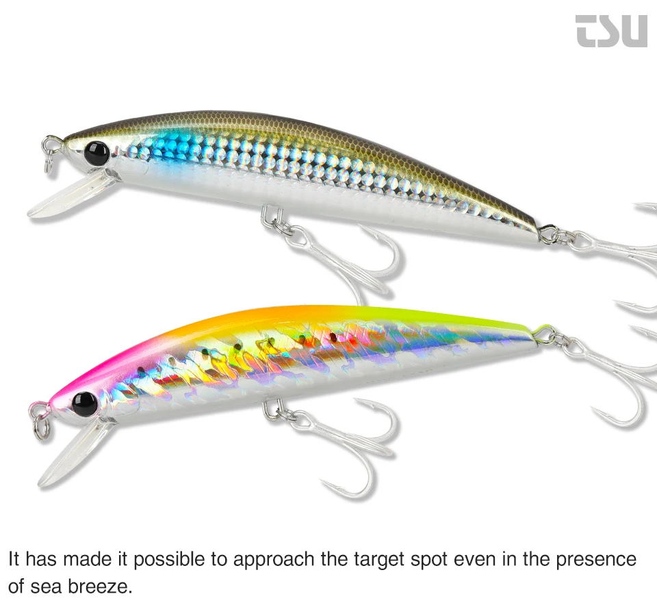 

TSURINOYA 5 шт./лот 40 г Тонущая приманка в виде гольяна 120 мм большая жесткая приманка в виде гольяна искусственная приманка для соленой воды Рыболовная Снасть