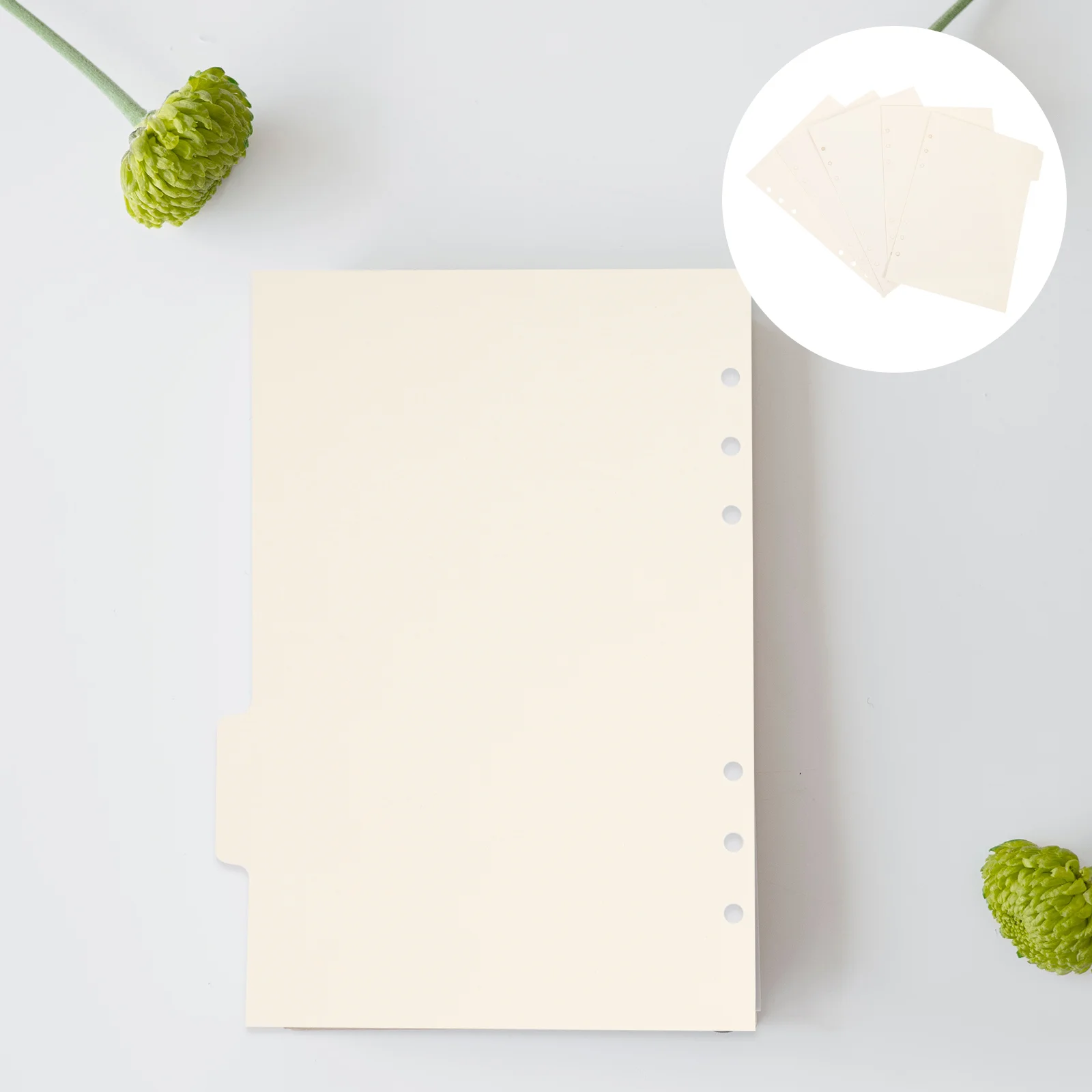 

Dividers Binder Divider Tabs Book Page Paper A5 Annotation Supplies Ring Tab Separators Notebook Monthly Replaceable Sticker Diy