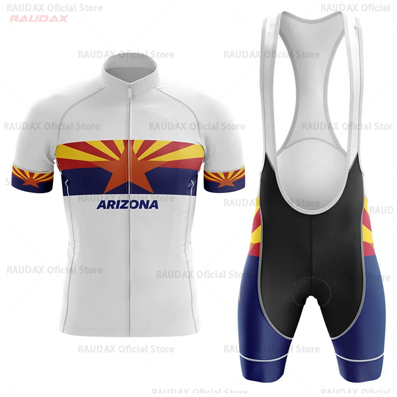 2022 New Summer  Men Cycling Clothing Team Jersey Set Colorado  Men's Cycling Kit Arizona Black  Arizona Men's Cycling Kit