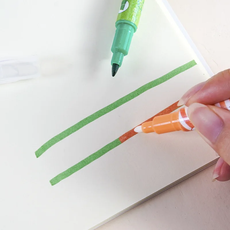 12 шт. Sanrio Kuromi Melody Hellokitty двойная головка меняющая цвет разноцветные граффити ручка