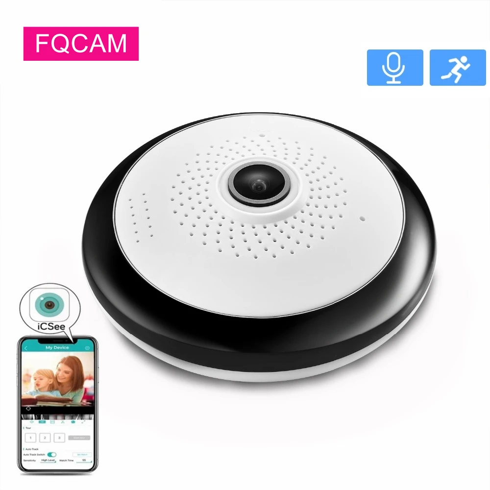 

1080P Wifi Dome Camera Panoramic 360 Degrees Motion Detection Indoor Home Security ICSEE Wireless IP CCTV Camera 15M IR