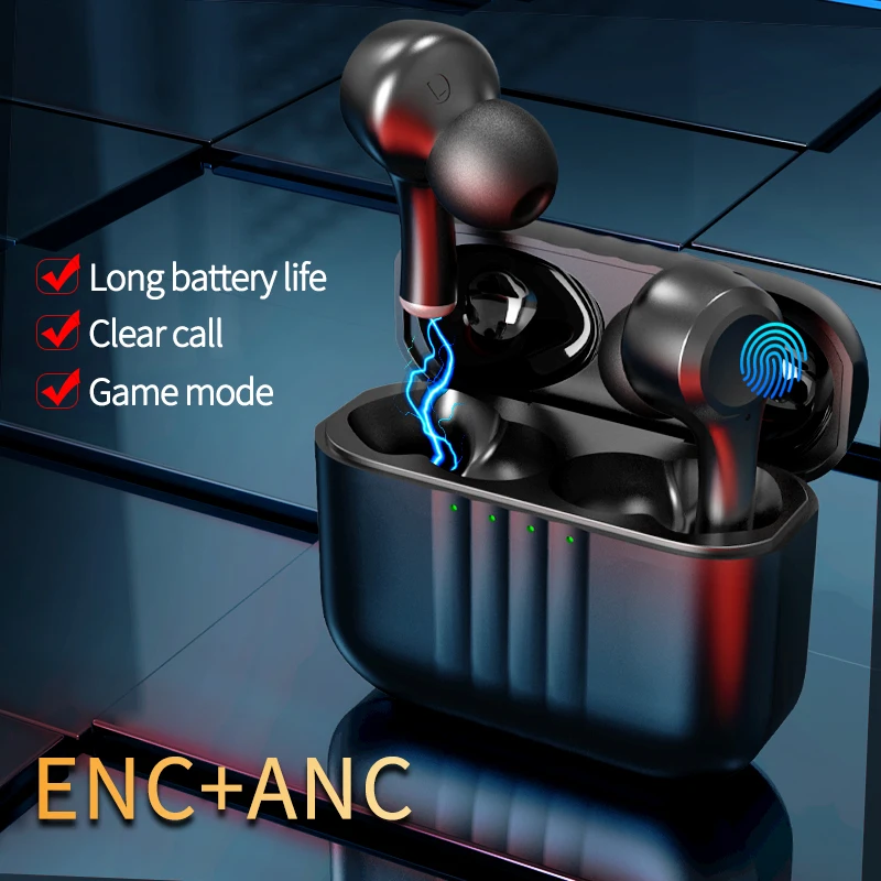 Беспроводные наушники ANC/ENC Bluetooth с сенсорным управлением новинка 2022 HIFI Sound J7