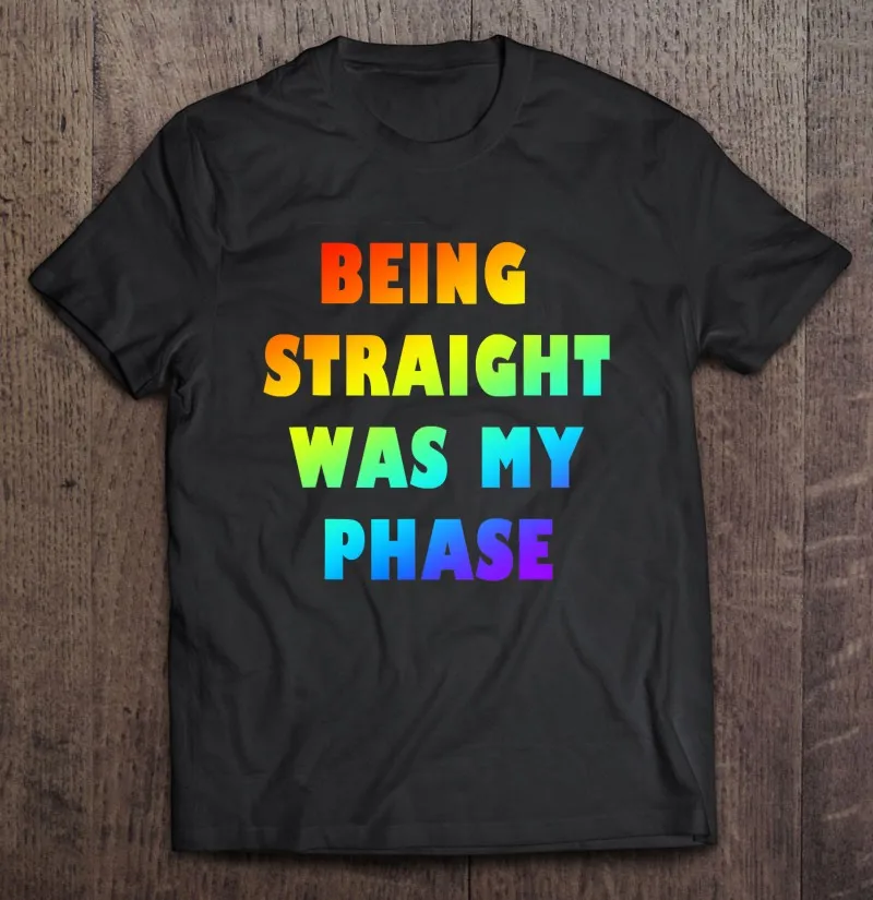 

Футболка мужская оверсайз с коротким рукавом и надписью Pride Is My Phase