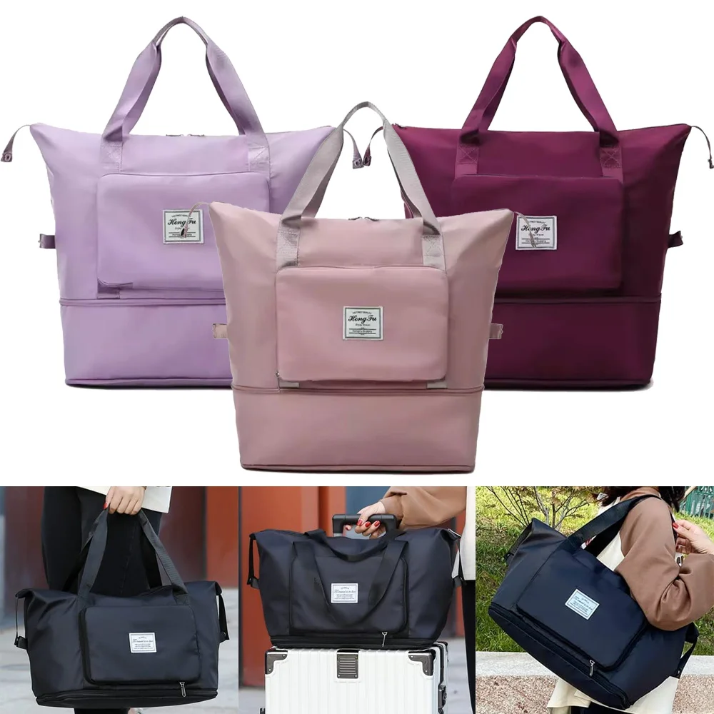 Folding Travel Bags Waterproof Tote Travel Luggage Bags For Women 22 Large Capacity Multifunctional Travel Duffle Bags Handbag