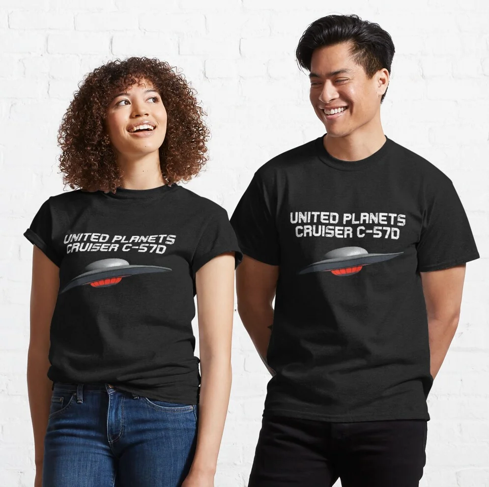 

United Planets Cruiser C-57D T Shirt. New 100% Cotton Short Sleeve O-Neck T-shirt Casual Mens Top