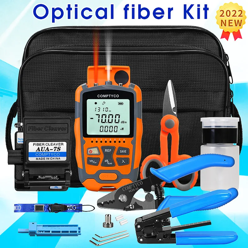 

Mini Optic Fiber fiber power meter FTTH Fiber Optic Splice Tool Kit Fiber Cutter AUA-7S CFS-33 Fiber Stripper