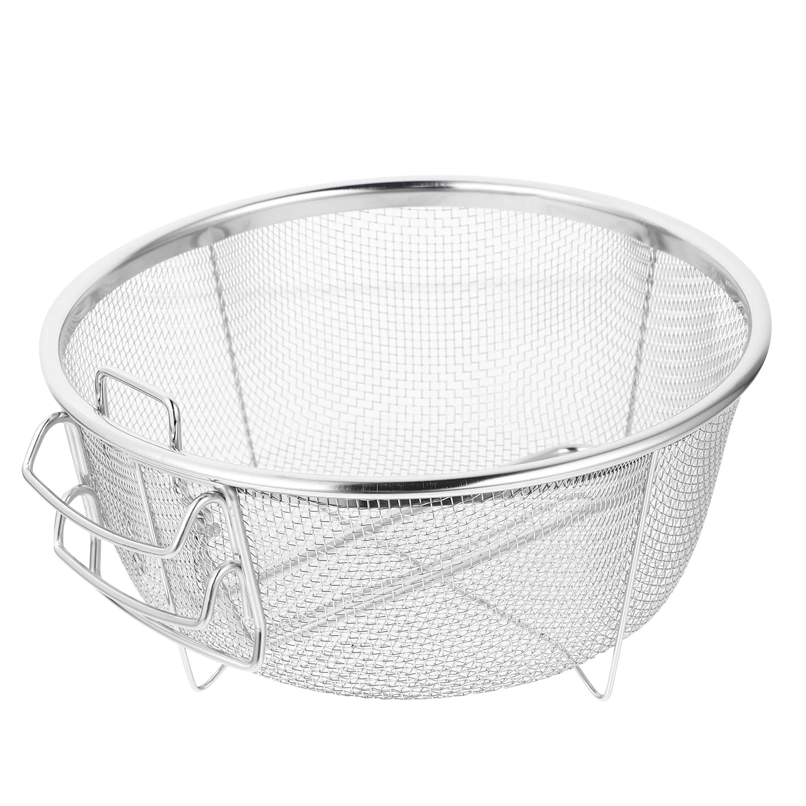 

Basket Fry Frying Strainer Fryer French Baskets Deep Mesh Skimmer Wire Fries Handle Steel Stainless Colander Net Chips Serving