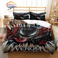cartoon venom series home textile quilt cover pillowcase bed sheet %e3%80%81digital printing venom fashion three piece set quilt cover