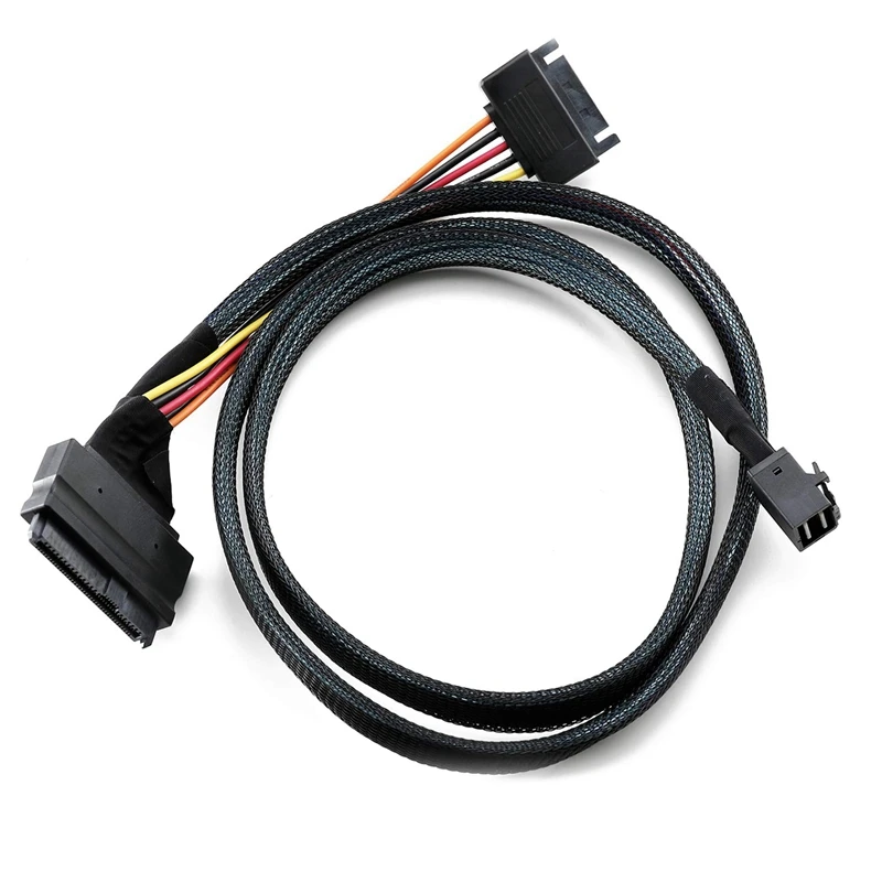 

Встроенный кабель 12G Mini HD в U.2/Φ 0,5 м с 15-контактным источником питания SATA, подходит для U-2 SSD