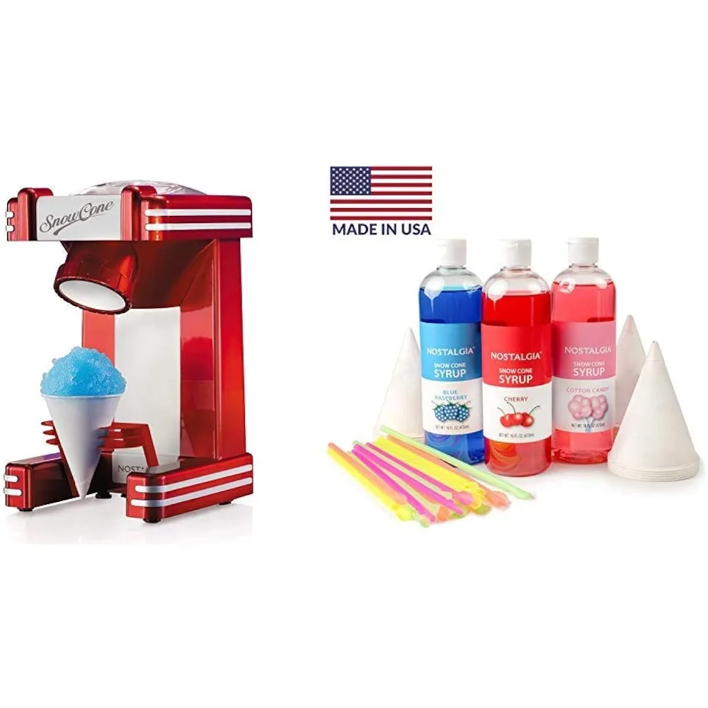 

Конусная дробилка для льда в стиле ретро с сиропом