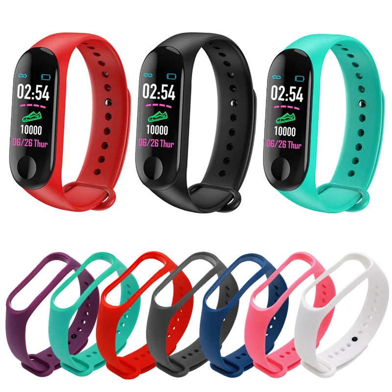 

9 Colors Fitness Watchbands Sport Edition Replacement Bracelet Wrist Band Strap for xiaomi M3 M4 M5 M6 Smart Watch Accessories