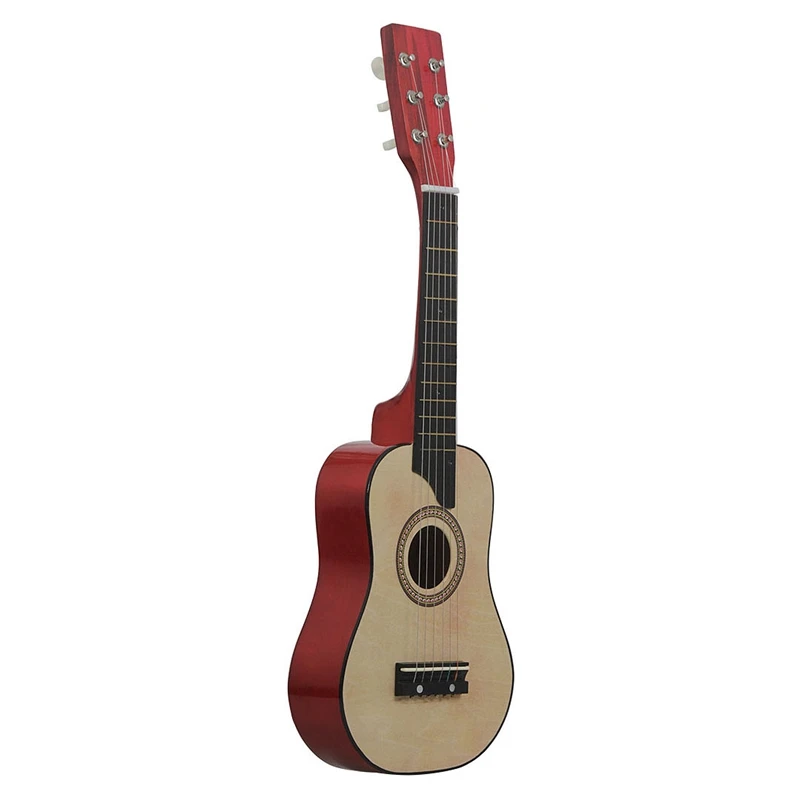 

25 Inch Basswood Acoustic Guitar 6 Strings Small Mini Guitar With Guitar Pick Strings For Children Kids Gift Beginner