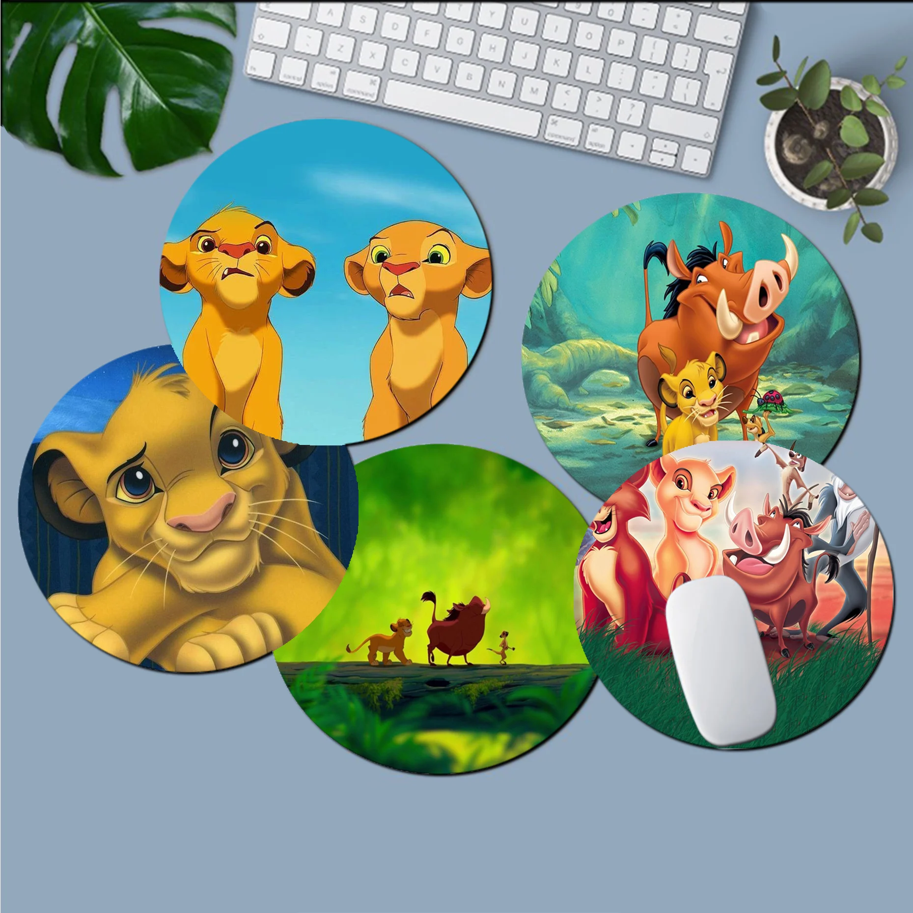 

Disney The Lion King Animation Round Thickened Mouse Pad Oversized Gaming Keyboard Table Mat Desk Set Accessories Home Decor