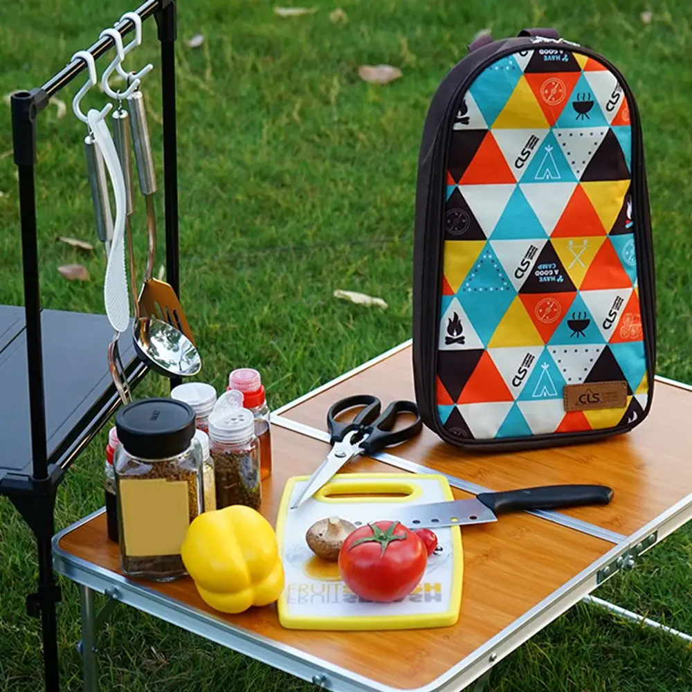 

Multi-function Portable Outdoor Picnic Cookware Organizer Cutlery Storage Bag Utensil Organizer Tableware Pouch